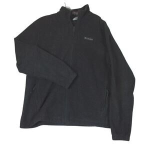 Columbia Pullover Sweater Mens Large Gray Quarter Zip Outdoor Knit Casual